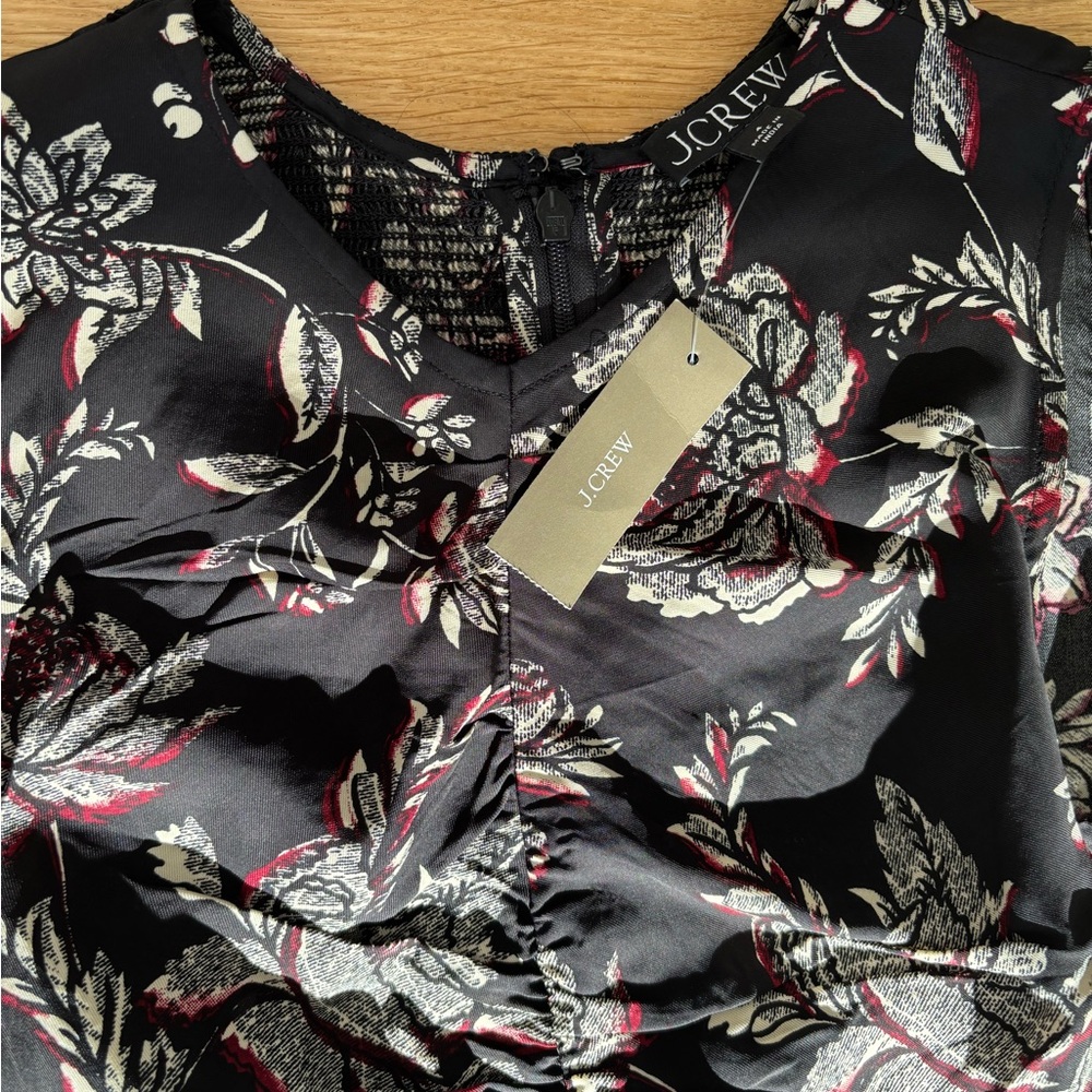 JCrew NWT Midi Black Dress - Picture 6 of 7